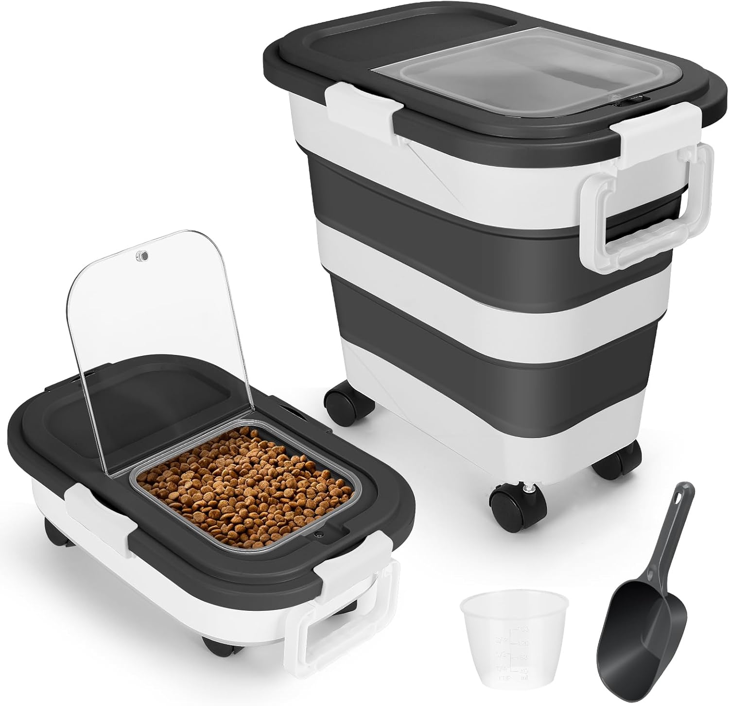 ShineMe Dog Food Storage Container, 30 Lbs Collapsible Food Storage Co