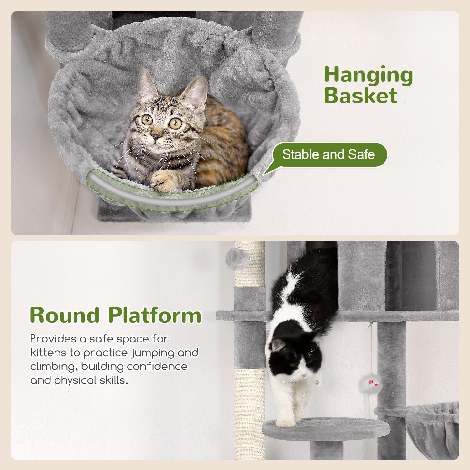 Globlazer Cat Trees and Towers for Multiple Adult Cats, 82-inch XXL Ta
