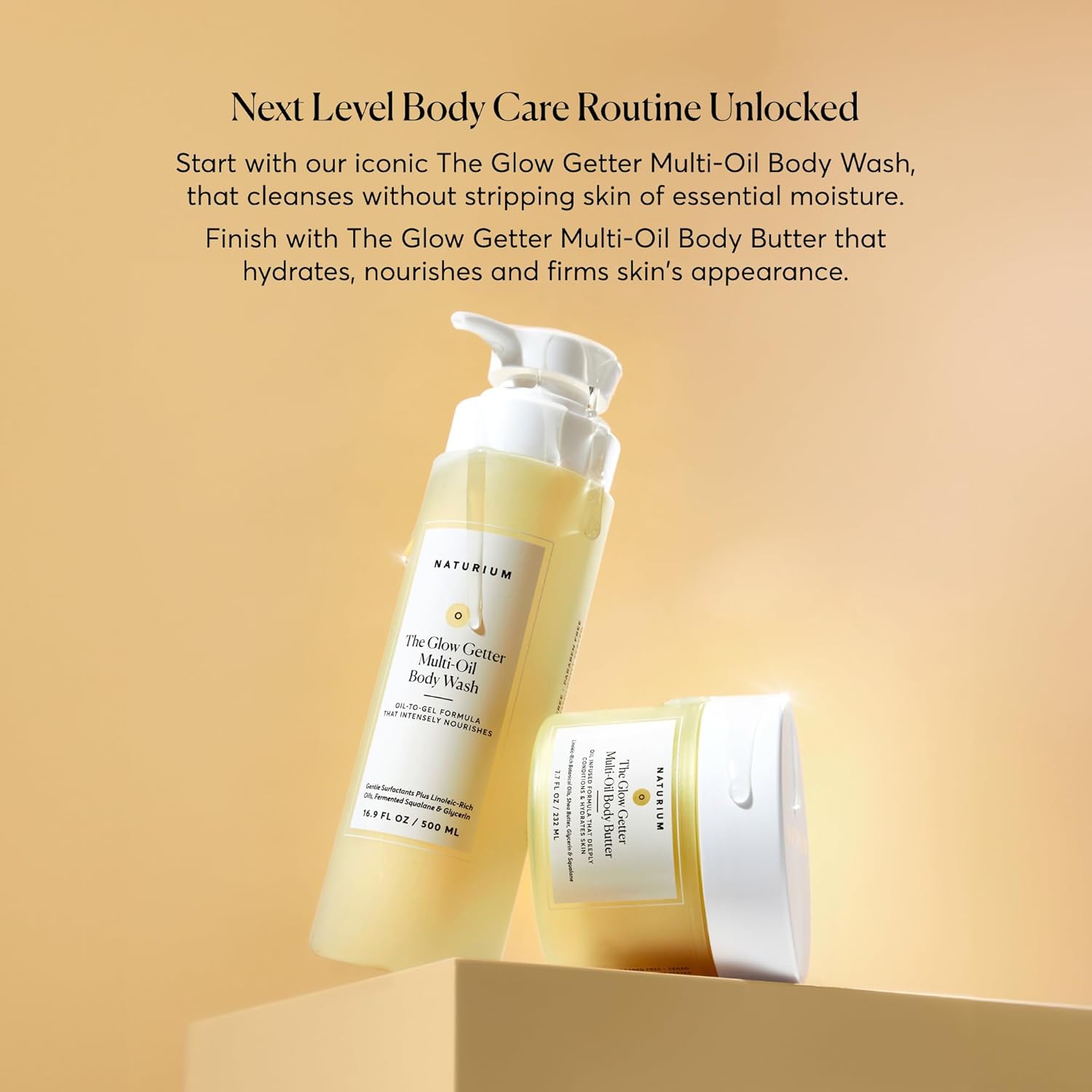 Naturium The Glow Getter Whipped Multi-Oil Body Butter, Firming Cream 