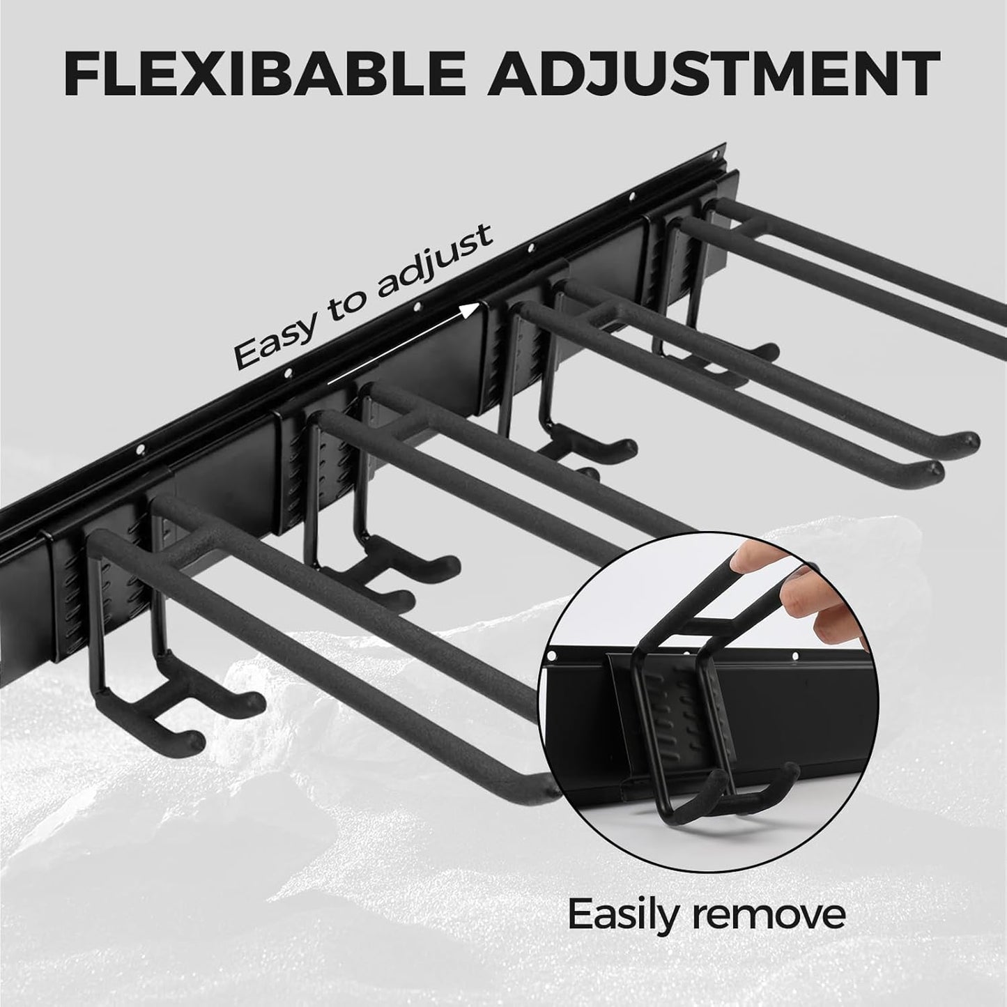 Garage Tool Organizer 32in - Heavy Duty Wall Mount Tool Storage Rack Load 350lb for Mop Rake Broom Shovel Folding Chair