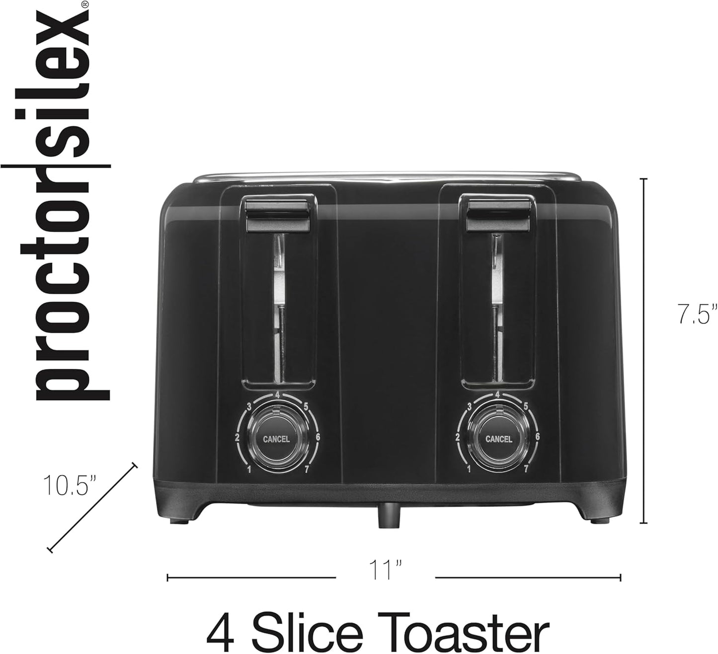 Proctor Silex 4 Slice Toaster with Extra Wide Slots for Bagels, Cool-T
