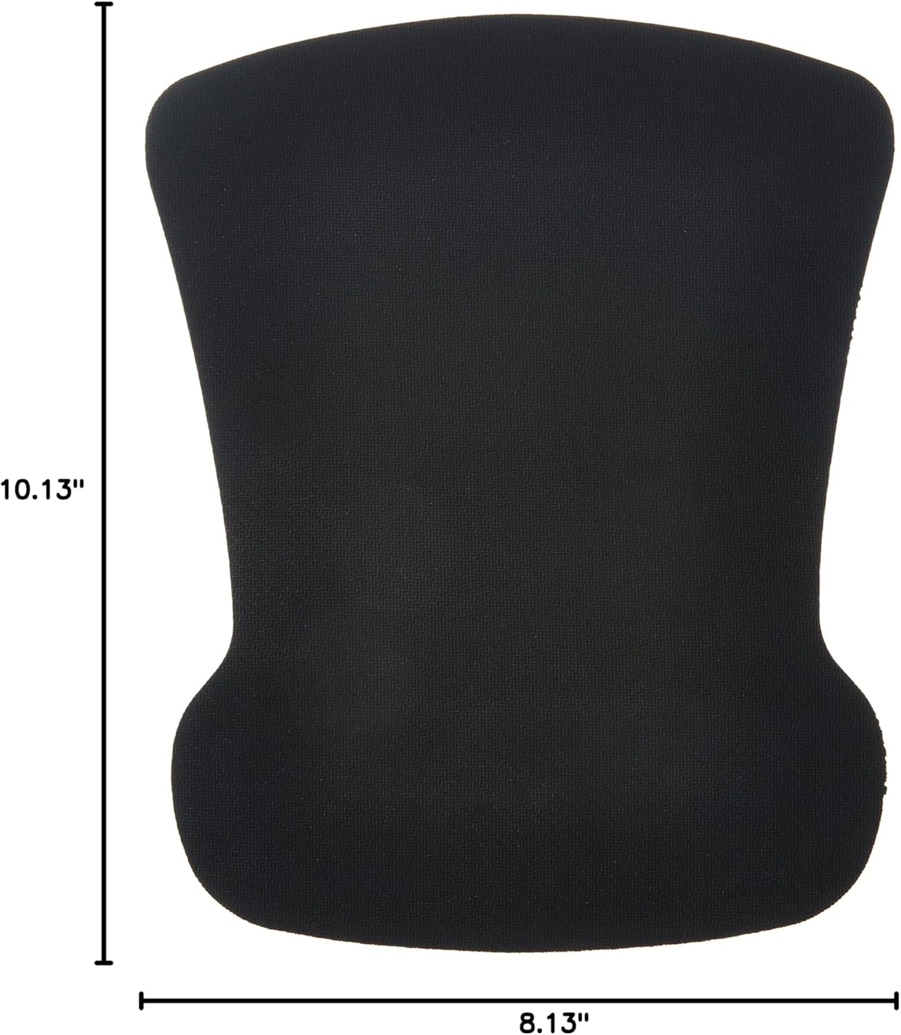 Amazon Basics Irregular Ergonomic Gel Computer Mouse Pad with Wrist Support for Pain Relief, Non-Slip, 10.1L x 8.1W inches, Black