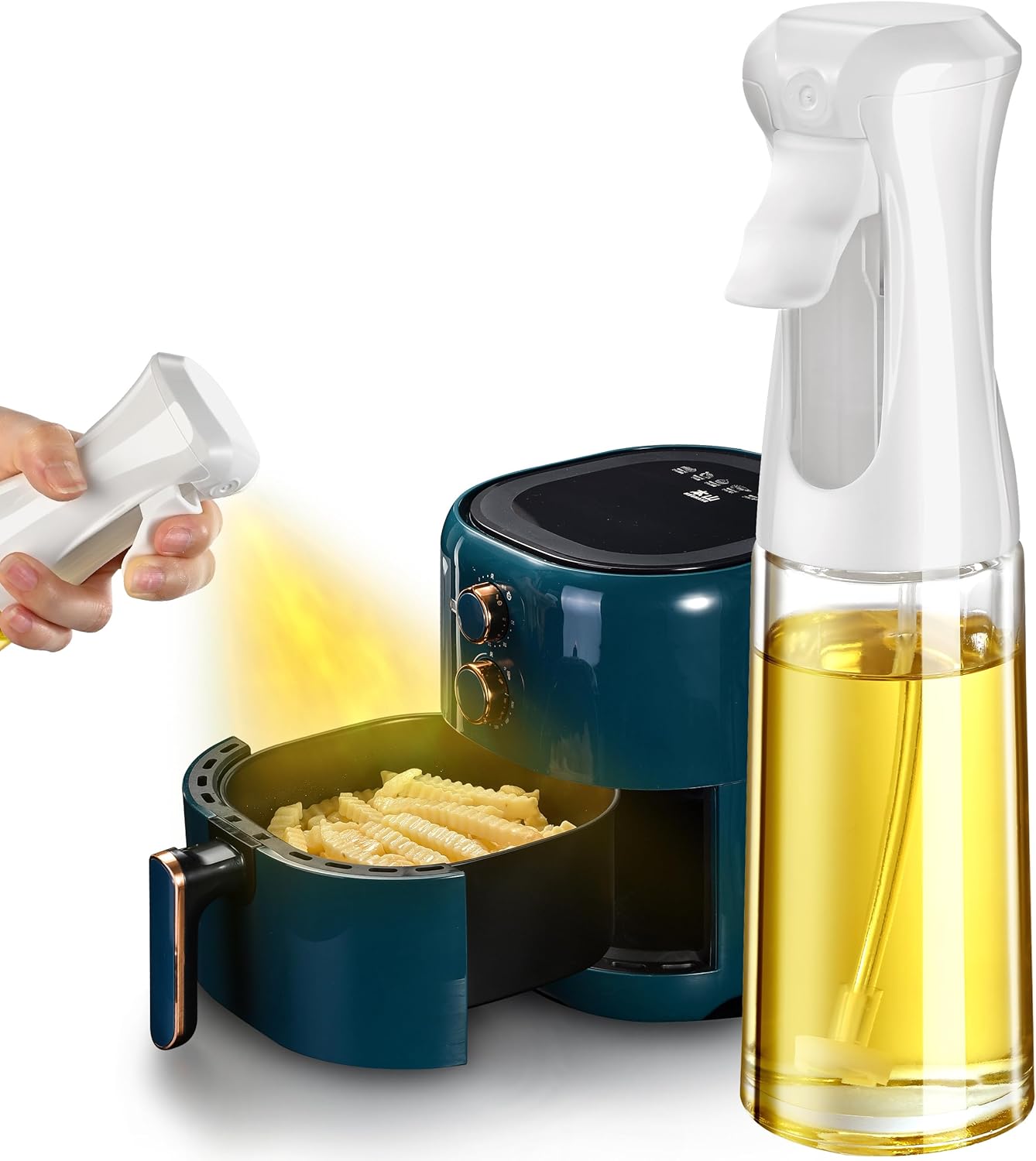 Oil Sprayer for Cooking- 200ml Glass Olive Oil Sprayer Mister, Olive O
