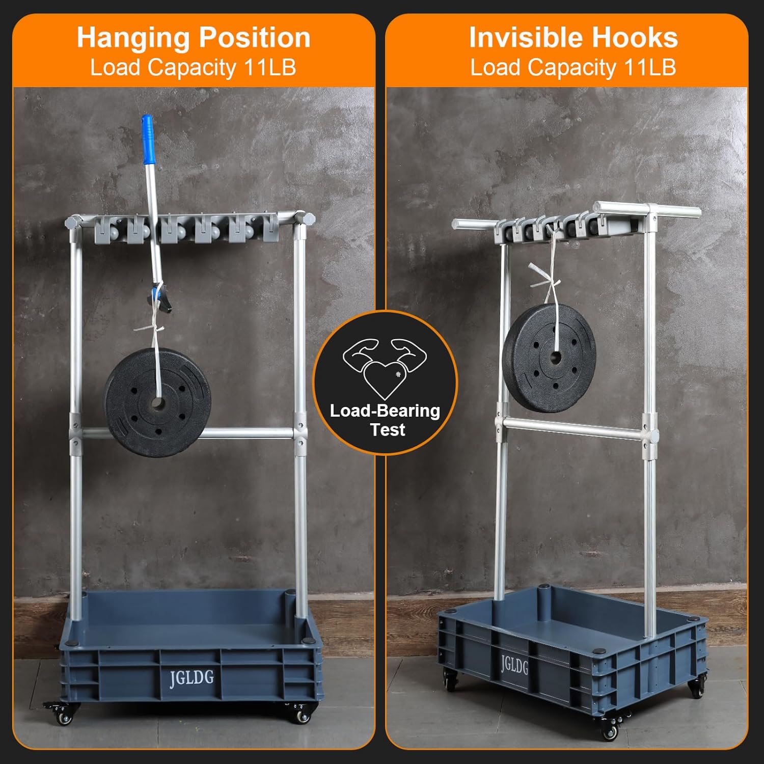 Mobile Mop and Broom Holder，Efficient Storage Solution for Cleaning To