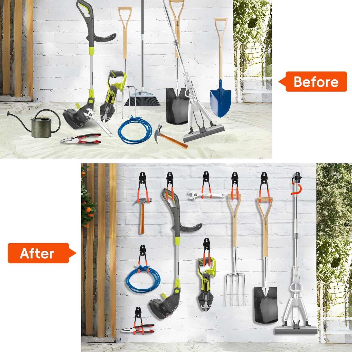 Donext Garage Hooks 6 Pack Heavy Duty Steel Utility Hooks for Hanging,