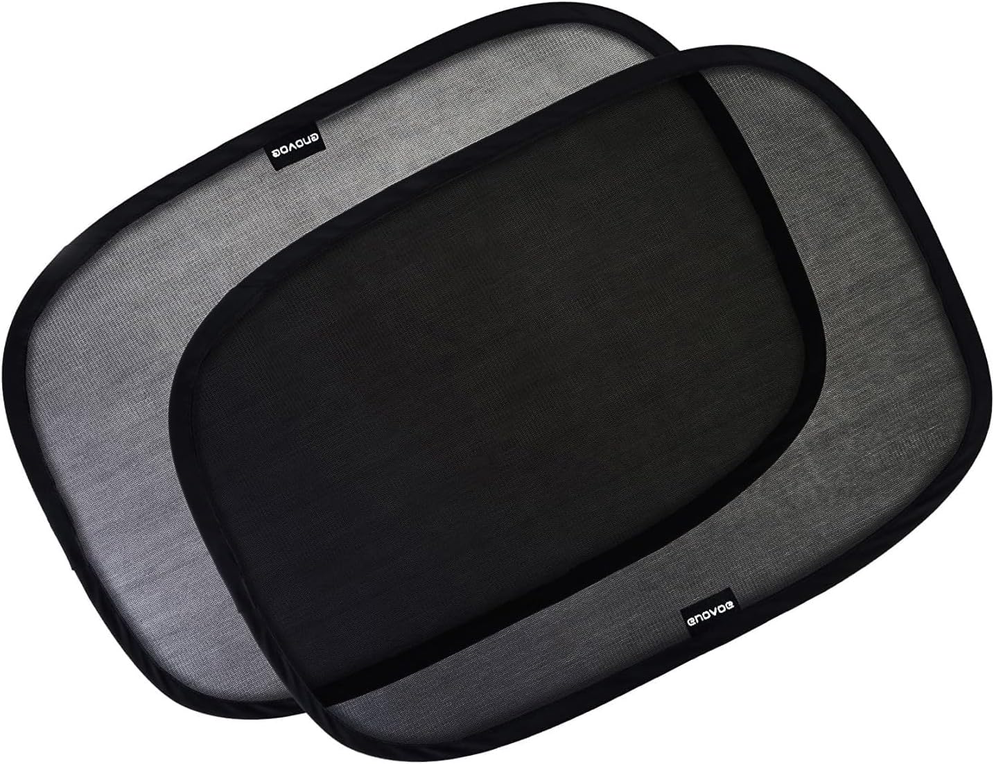 Enovoe 자동차 창문 쉐이드 - (4팩) - 53.3 x 35.6cm(21 x 14인치) 차량용 창문용 클링 햇빛 가리개 - 아이를 위한 태양, 눈부심 및 자외선 차단 보호 - 아기용 사이드 윈도우 자동차 햇빛 가리개
