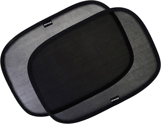Enovoe 자동차 창문 쉐이드 - (4팩) - 53.3 x 35.6cm(21 x 14인치) 차량용 창문용 클링 햇빛 가리개 - 아이를 위한 태양, 눈부심 및 자외선 차단 보호 - 아기용 사이드 윈도우 자동차 햇빛 가리개