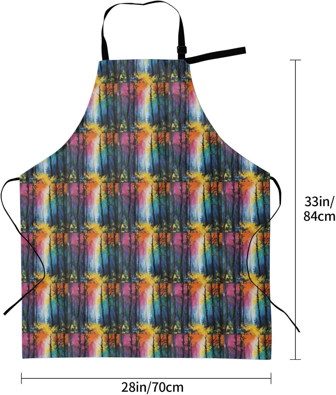 YANYU Tree Art Print 28x33 In Kitchen Apron Stylish Chef Apron with Po