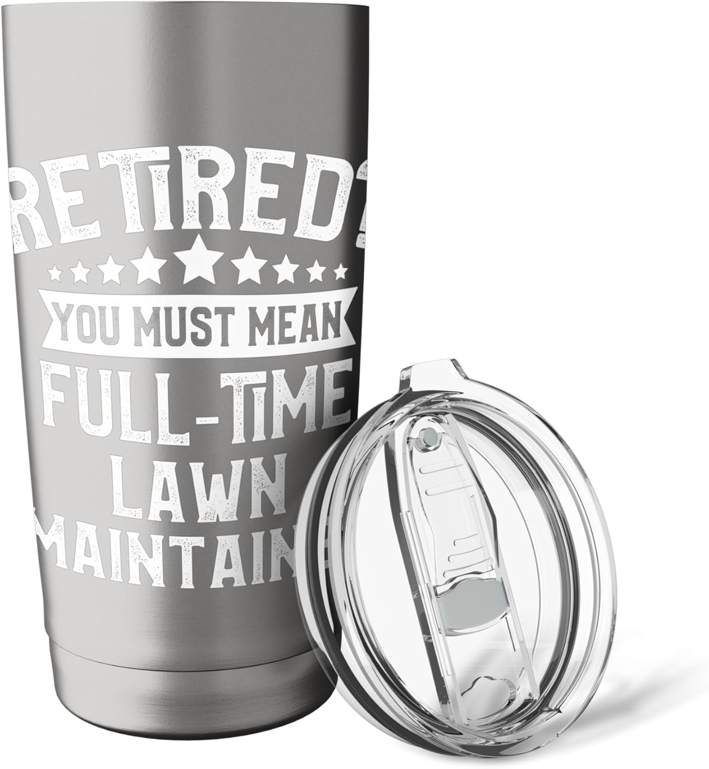 Lawn Care Retirement Gift T-shirt for Crazy Grass Grower Stainless Steel Insulated Tumbler