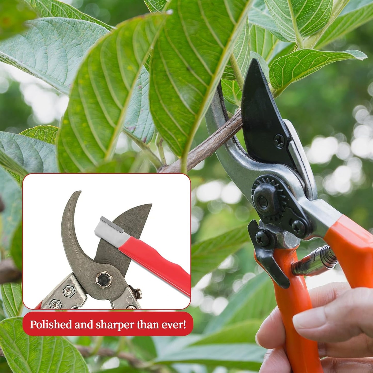 4 Pack Garden Tool Sharpener, Pruning Shears Blade Sharpener, Mini Portable Quick Edge Sharpening Steel Knife Sharpeners for Hedge Shears Scissors Axe Sickle, Gardening Pruner, Loppers