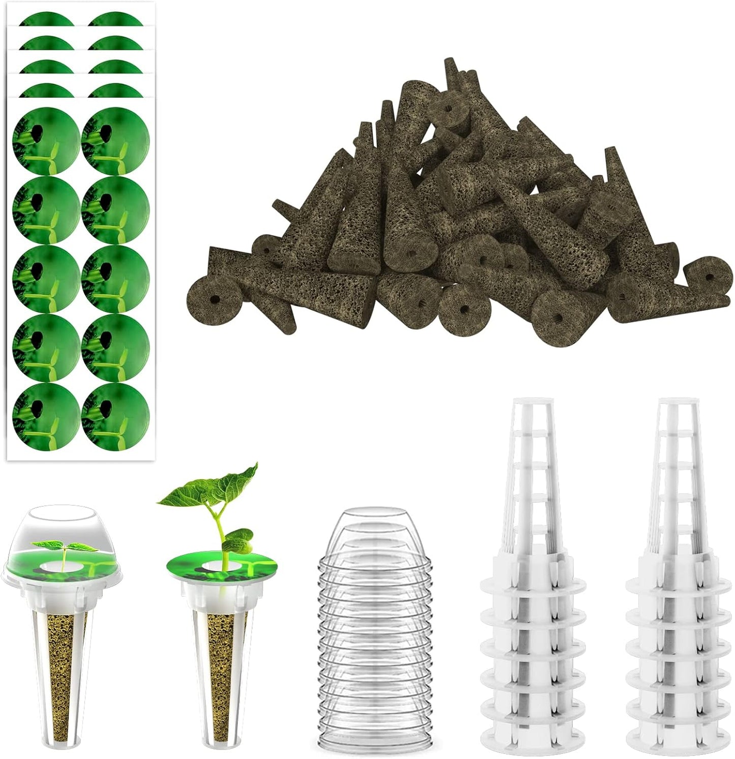 124 pcs Seed Pod Kit for Aerogarden, Grow Anything Kit for Indoor Hydr
