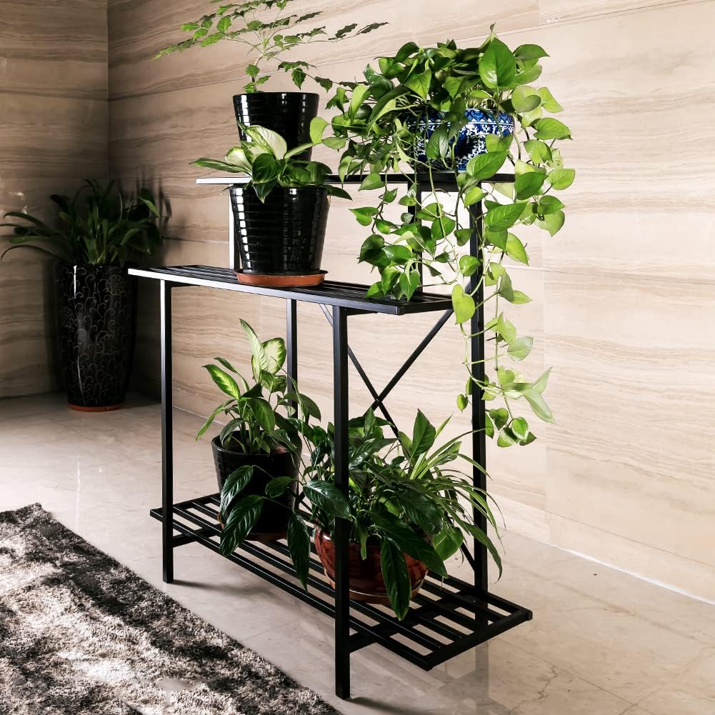 Zhongma 3 Tier Sturdy Plant Stand Space-Saving Heavy Duty Plant Holder