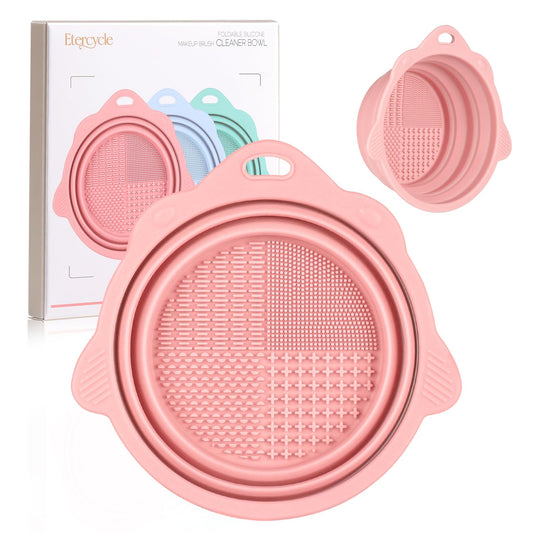 Foldable Silicone Makeup Brush Cleaner Bowl - Etercycle Portable Clean