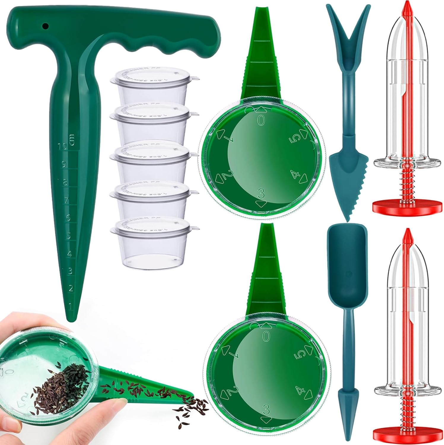 Seed Spreader 12PCS Sowing Seeds Dispenser Set Mini Seed Dispenser for