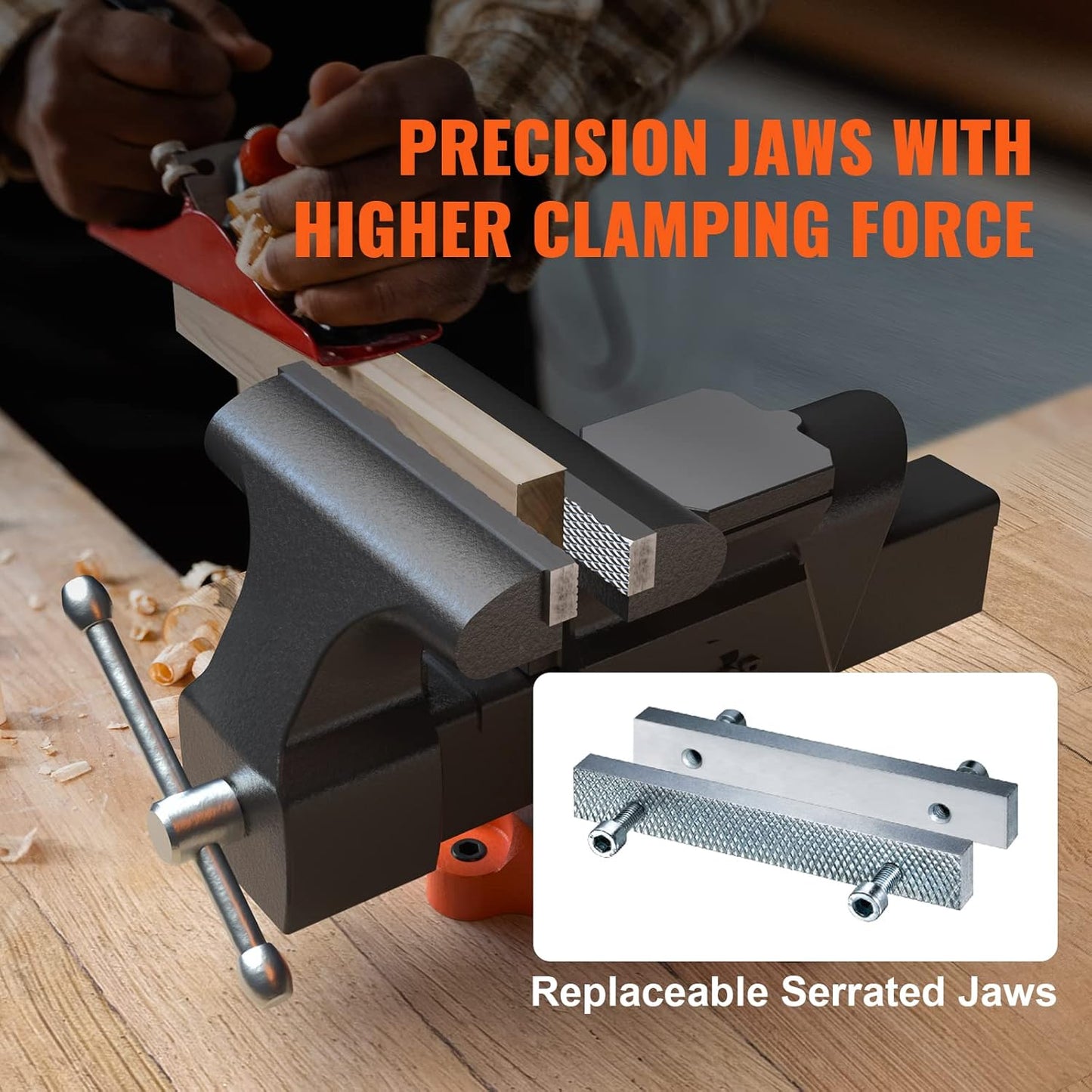 VEVOR Bench Vise, 6-inch Jaw Width 5.9-inch Jaw Opening, 360-Degree Sw