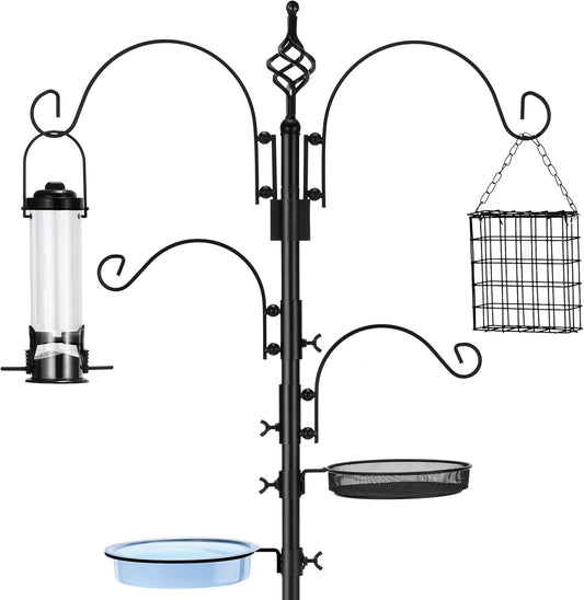 Sorbus Outdoor Feeding Station – 7ft Heavy-Duty Feeder Pole with Hange