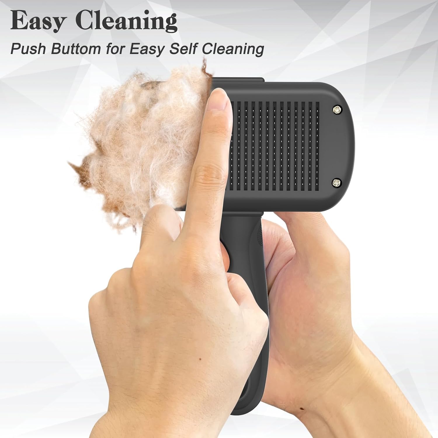 Self Cleaning Shedding Brush - Skin Friendly Grooming Tool for Dogs, C
