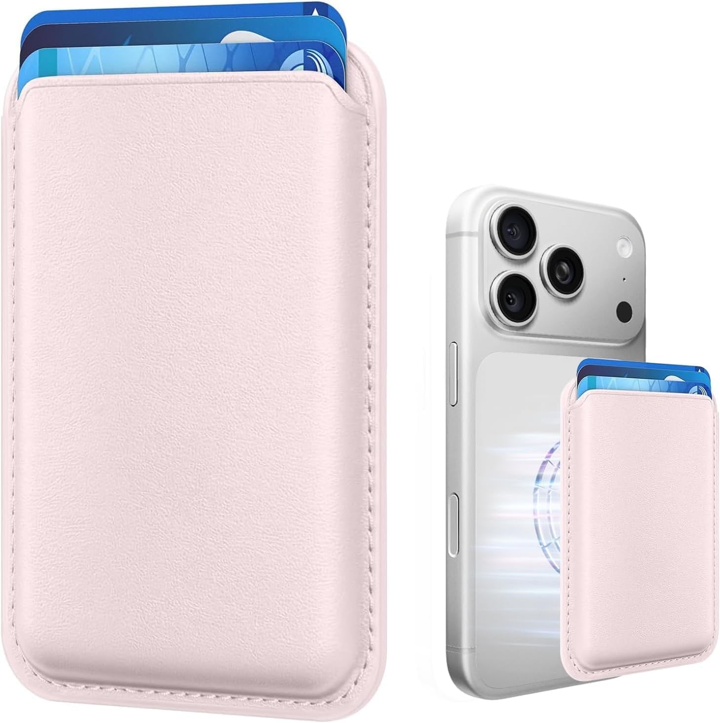 Magnetic Wallet Cell Phone Card Holder for Phone Case, Stronger Magnet