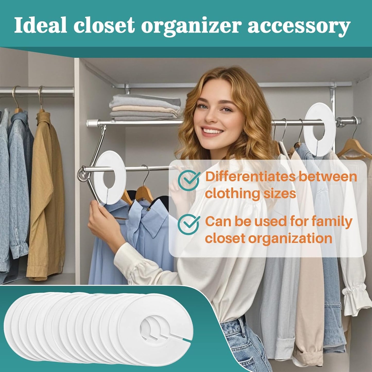 30pcs Closet Dividers Baby Clothes Organizers - Girl Boy Closet Organizers Clothes Dividers Closet Labels Closet Separators Garment Organizer Boutique Clothing Rack Dividers Hanger Dividers Hanger