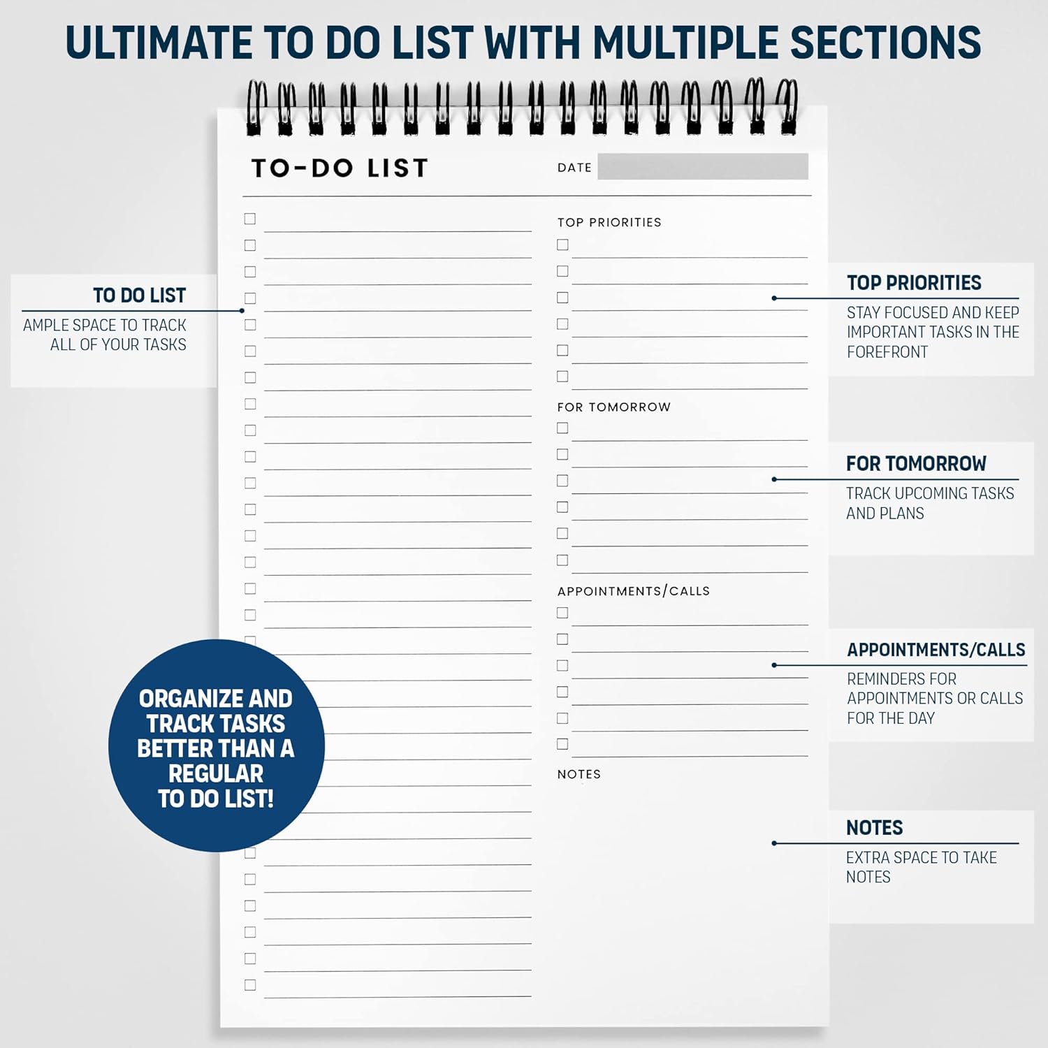 Of a Happy Kind To Do List Notepad: With Multiple Functional Sections 