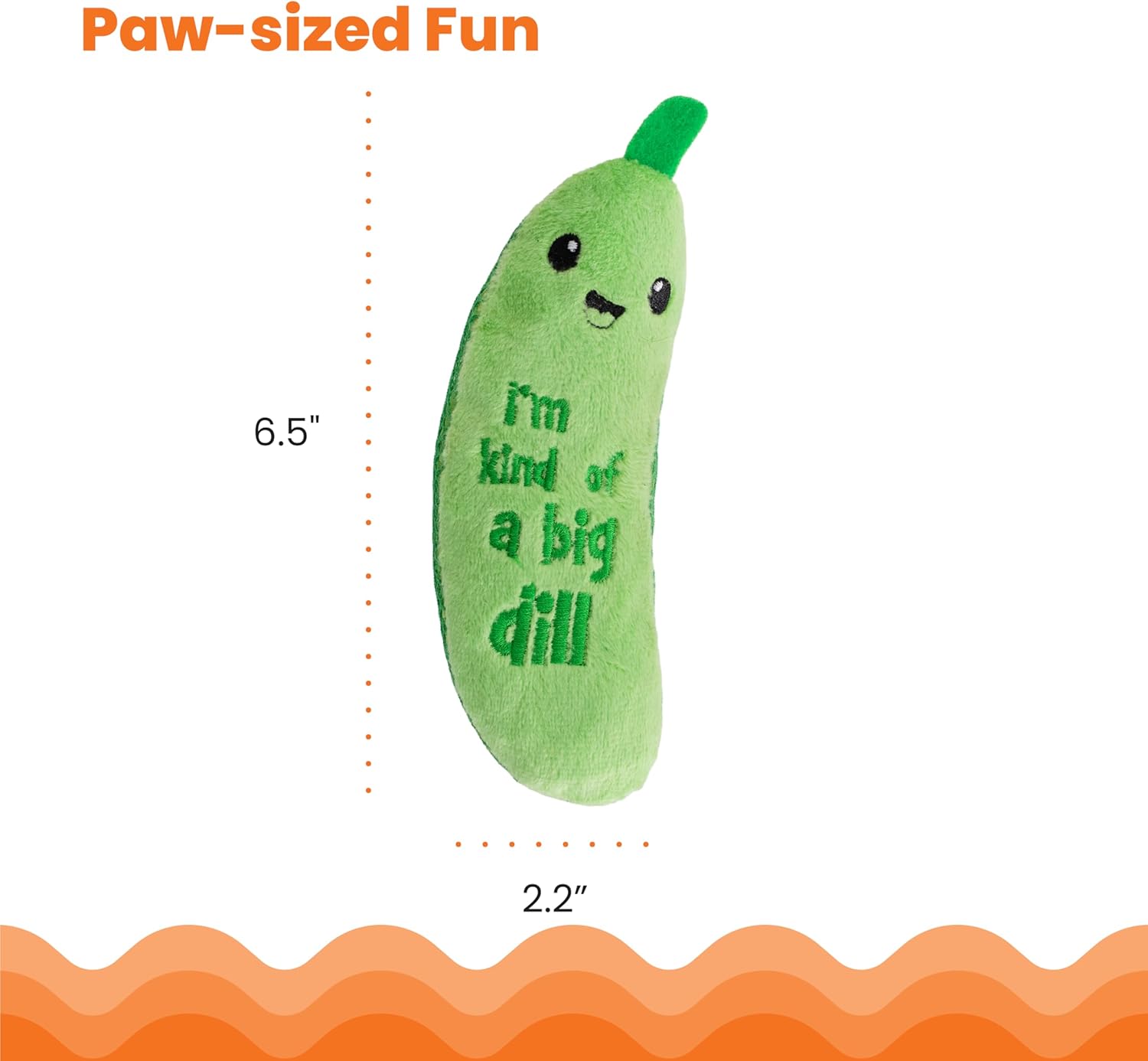 Catstages Crunchy Pickle Kicker Cat Toy – Plush Crinkle Toy with Catni