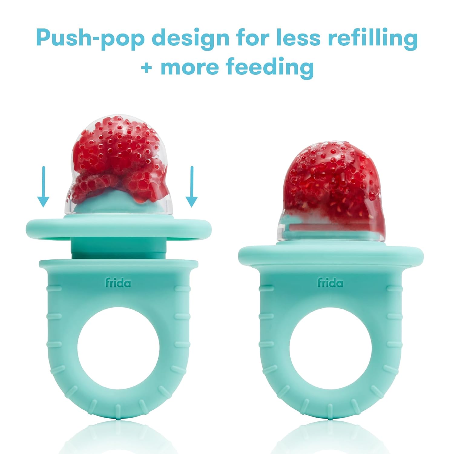 Frida Baby Push Pop Silicone Feeder, Baby Fruit Food Feeder to Safely 