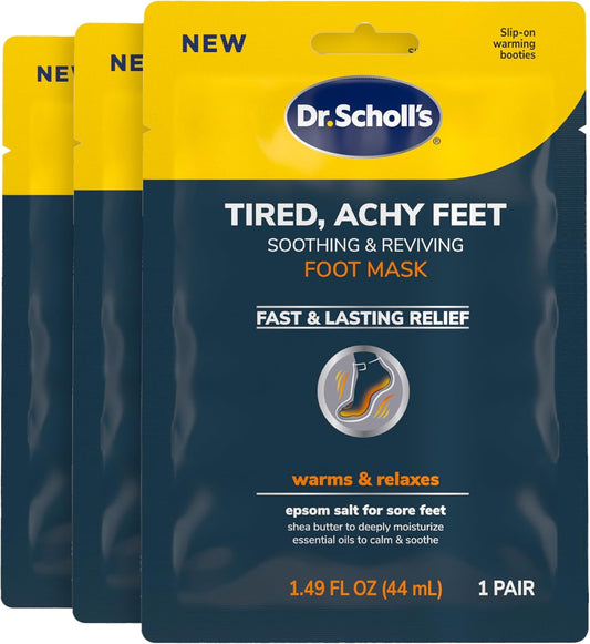 Dr. Scholl's® Tired, Achy Feet Soothing & Reviving Foot Mask, 3 Pair, 