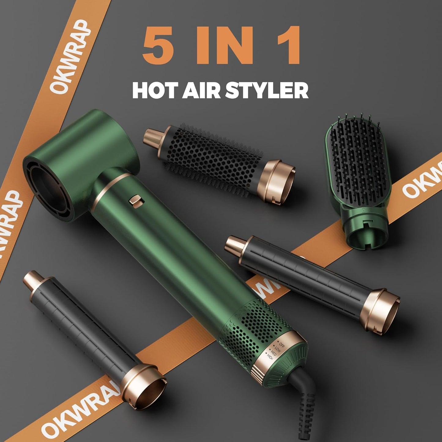 5 in 1 Blow Dryer Brush, Upgrade Hair Dryer Brush Set Negative Ion Air