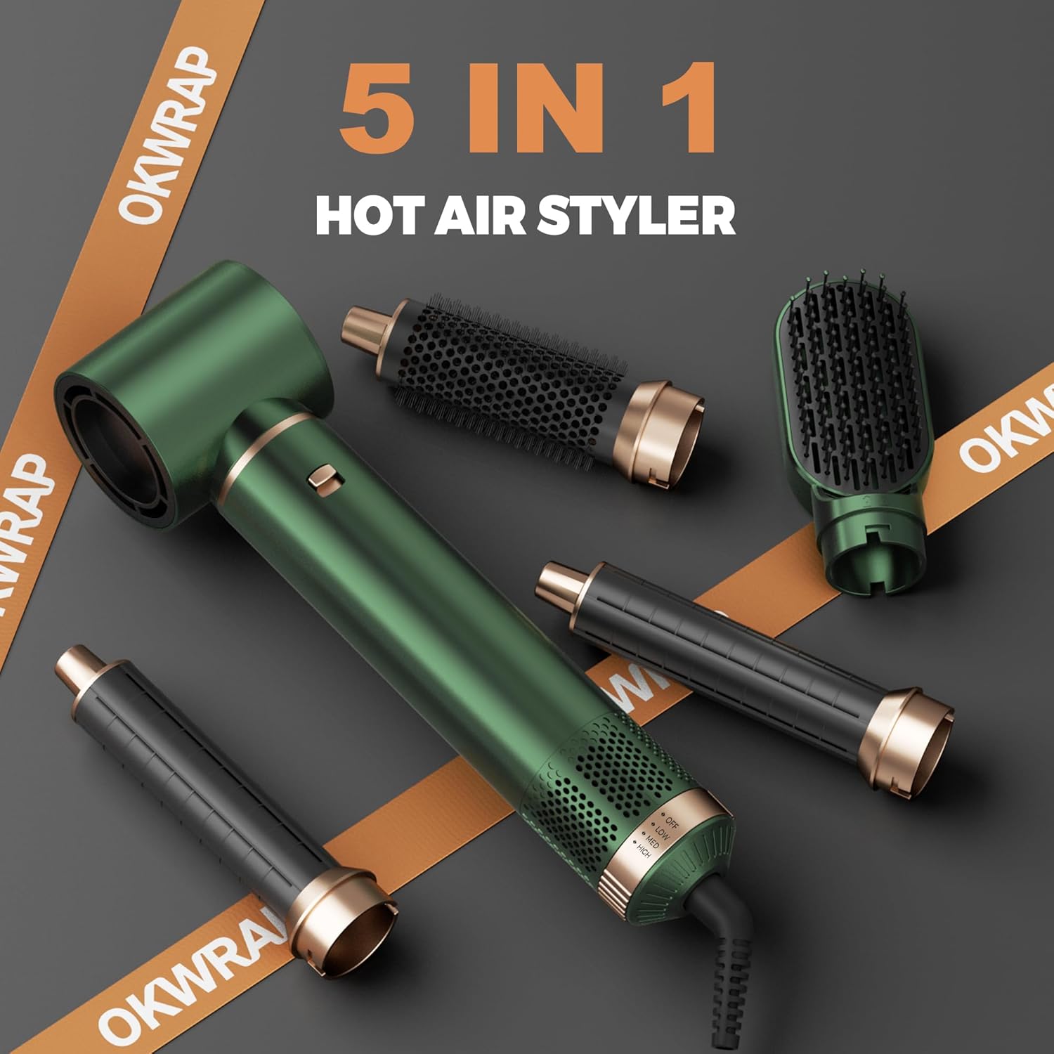 5 in 1 Blow Dryer Brush, Upgrade Hair Dryer Brush Set Negative Ion Air