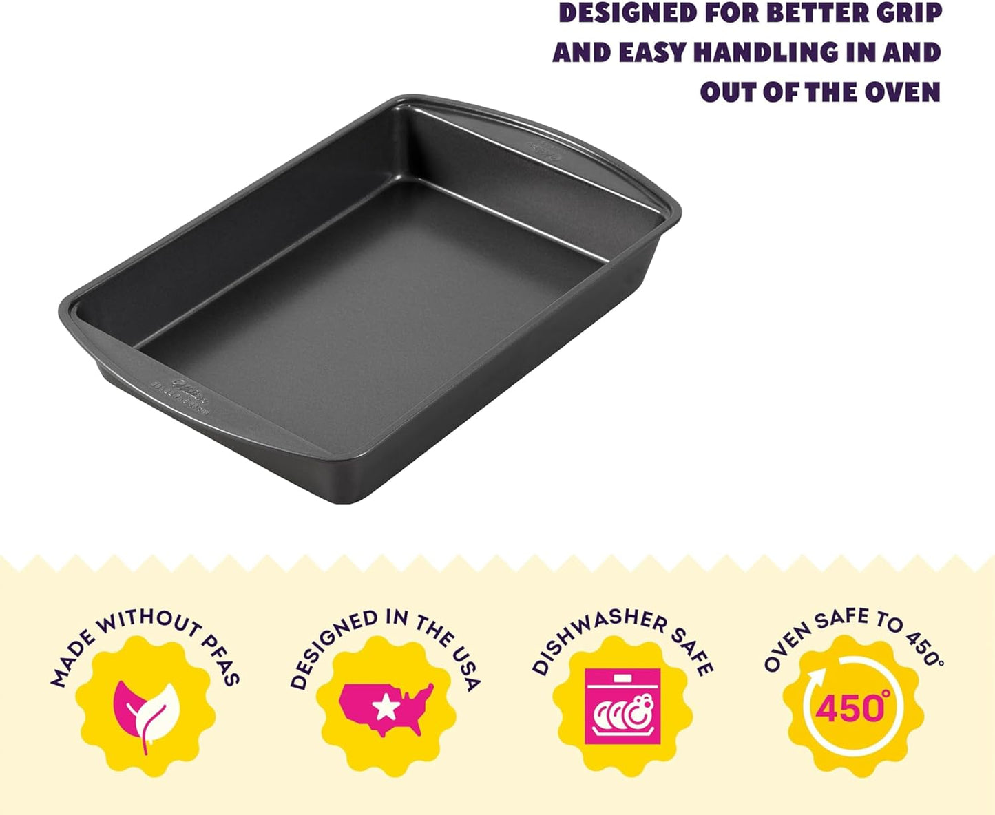 Wilton Gold Non-Stick 13 x 9 Inch Oblong Baking or Roasting Pan, Cold-