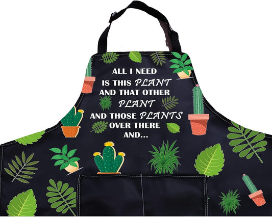 PXTIDY Plant Lover Gift Gardener Apron All Need Is This Plant Lady Gar