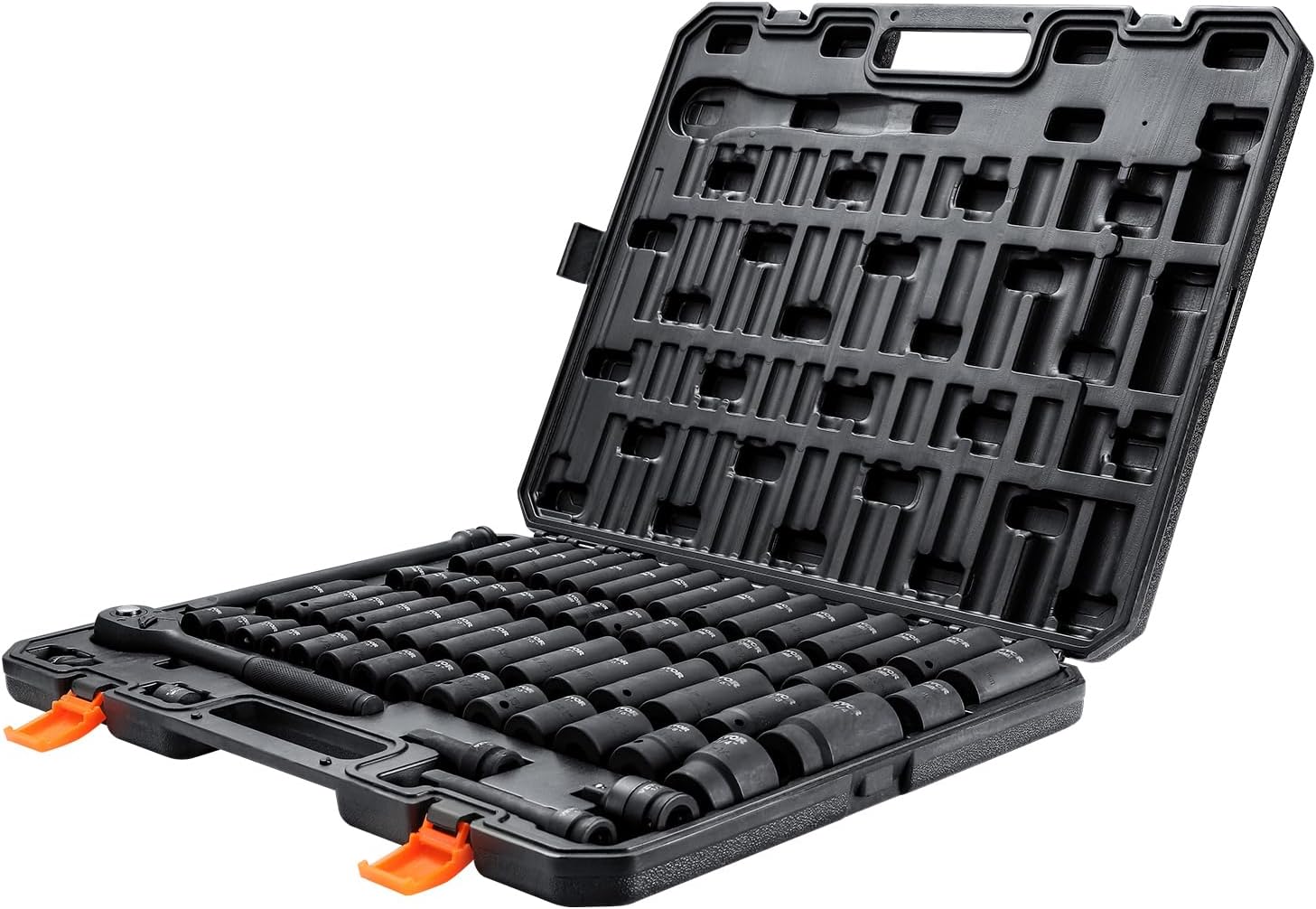 VEVOR 1/2" Drive Impact Socket Set, 65 Piece SAE 3/8" to 1-1/4" and Me