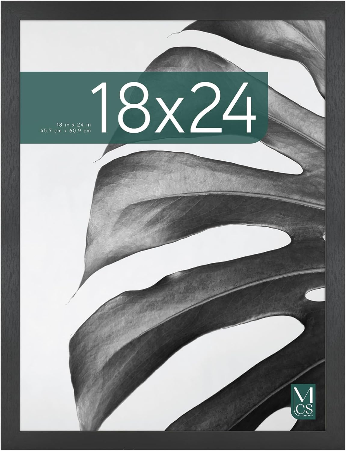 MCS Studio Gallery 18x24 Poster Frame Black Woodgrain Engineered Wood,