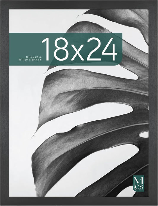 MCS Studio Gallery 18x24 Poster Frame Black Woodgrain Engineered Wood,