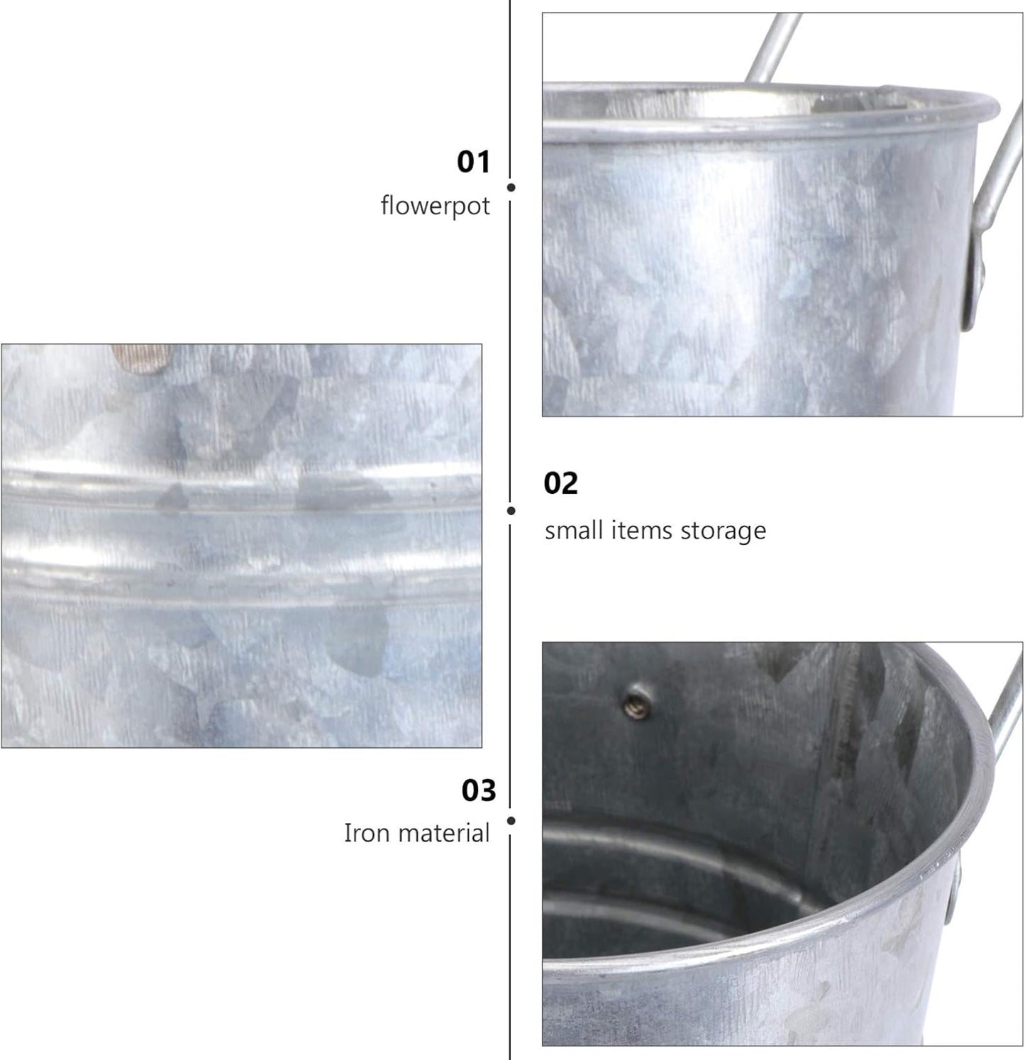 Hemoton Vintage Rustic Iron Sheet Simulated Flower Bucket Vase 10.03 Inch Decorative Floral Pail for Home D Cor and Dried Flower Arrangements