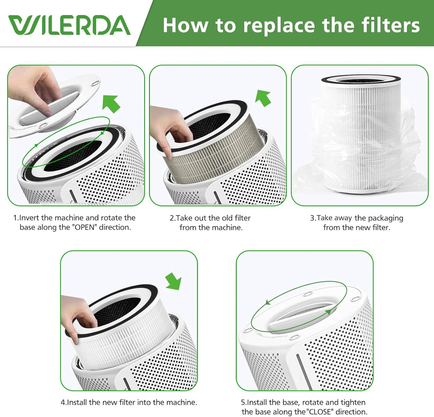 2 Pack HEPA KILO Filter Compatible with Afloia KILO, KILOPLUS, KILOPRO, MIRO,MIRO PRO and MORENTO MR-Kilo, Kalo Air Purifier, 360° 3-Stage Filtration for Odor,Smoke,Dust,Pollen,Pets
