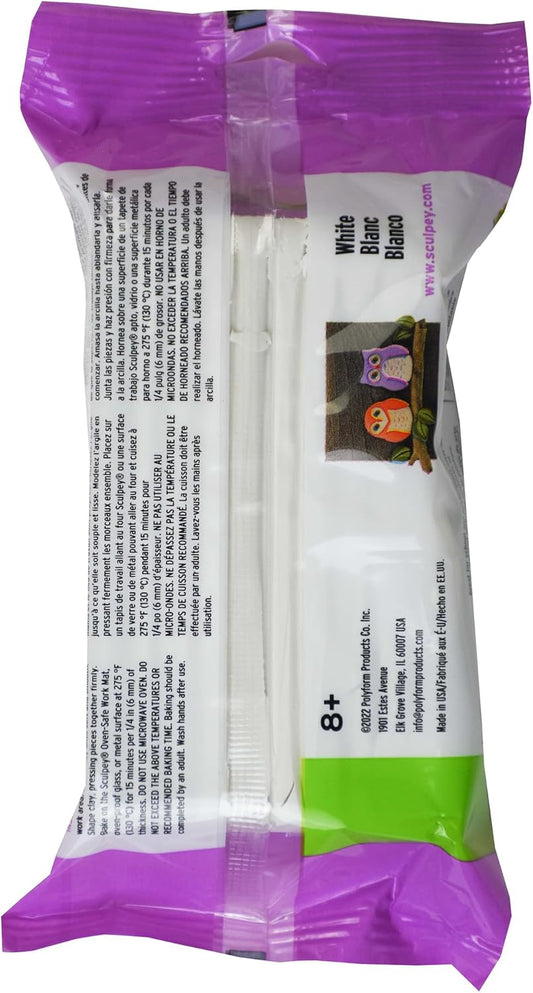 Sculpey: Original Sculpey Clay: White - 1 lb - Polymer Oven Bake Clay, Non-Toxic, Sculpting, Bake-Sand-Drill-Paint, Art & Craft Supplies, Adults-Kids