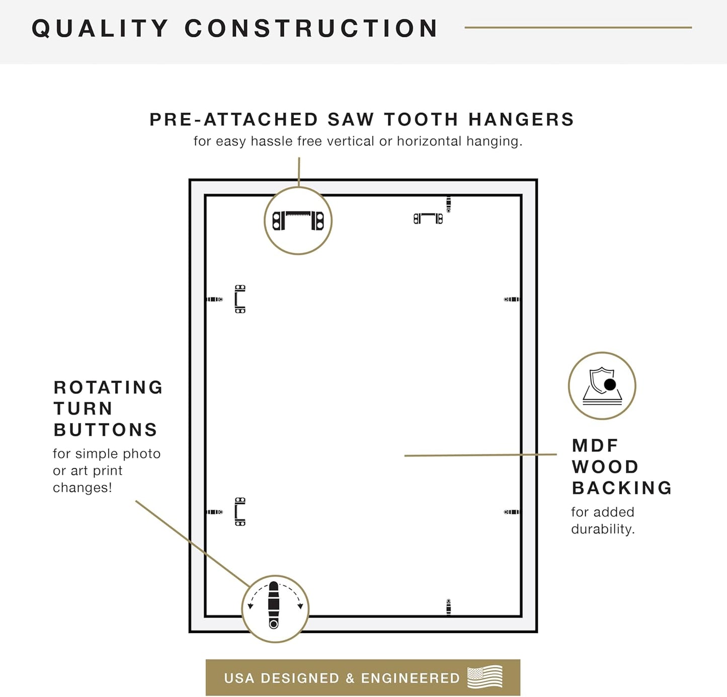 MCS Studio Gallery 18x24 Poster Frame Black Woodgrain Engineered Wood,