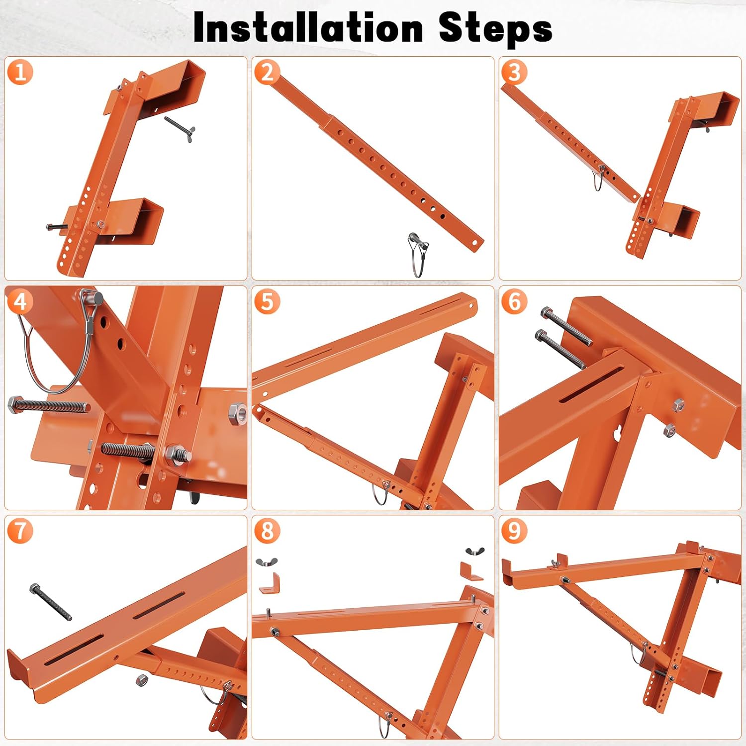 Ladder Jacks for Scaffolding Platform 2-Pack, Heavy-Duty Steel Ladder 