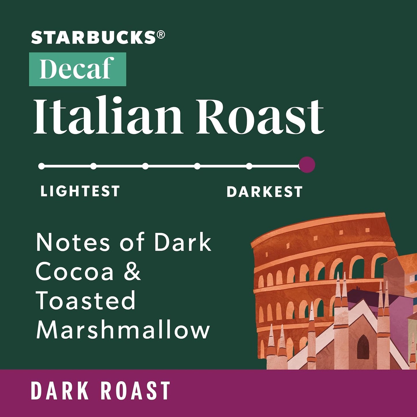 Starbucks VIA Instant Coffee Packets, Single Serve, Dark Roast Coffee, Decaf Italian Roast, 50 Packets
