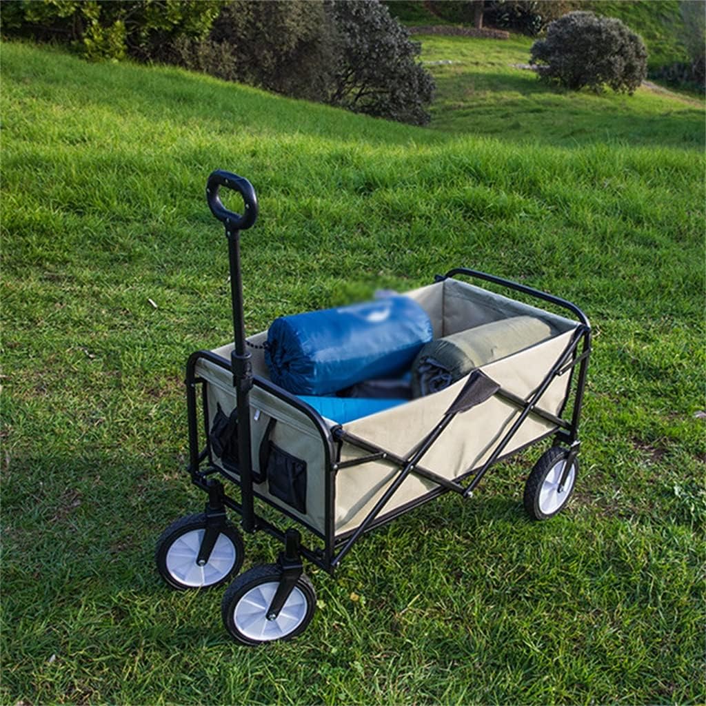 Outdoor Folding Trolley Portable Camping Picnic Lever Car Light Trolley Small Pull cart(D)