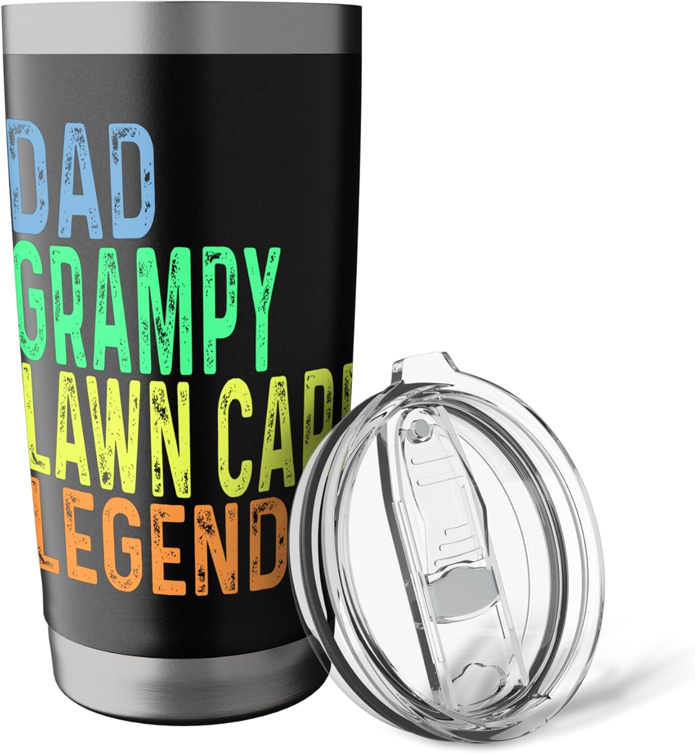Funny Dad Grampy Lawn Care Legend Grass Mowing Lawn Mower Stainless Steel Insulated Tumbler