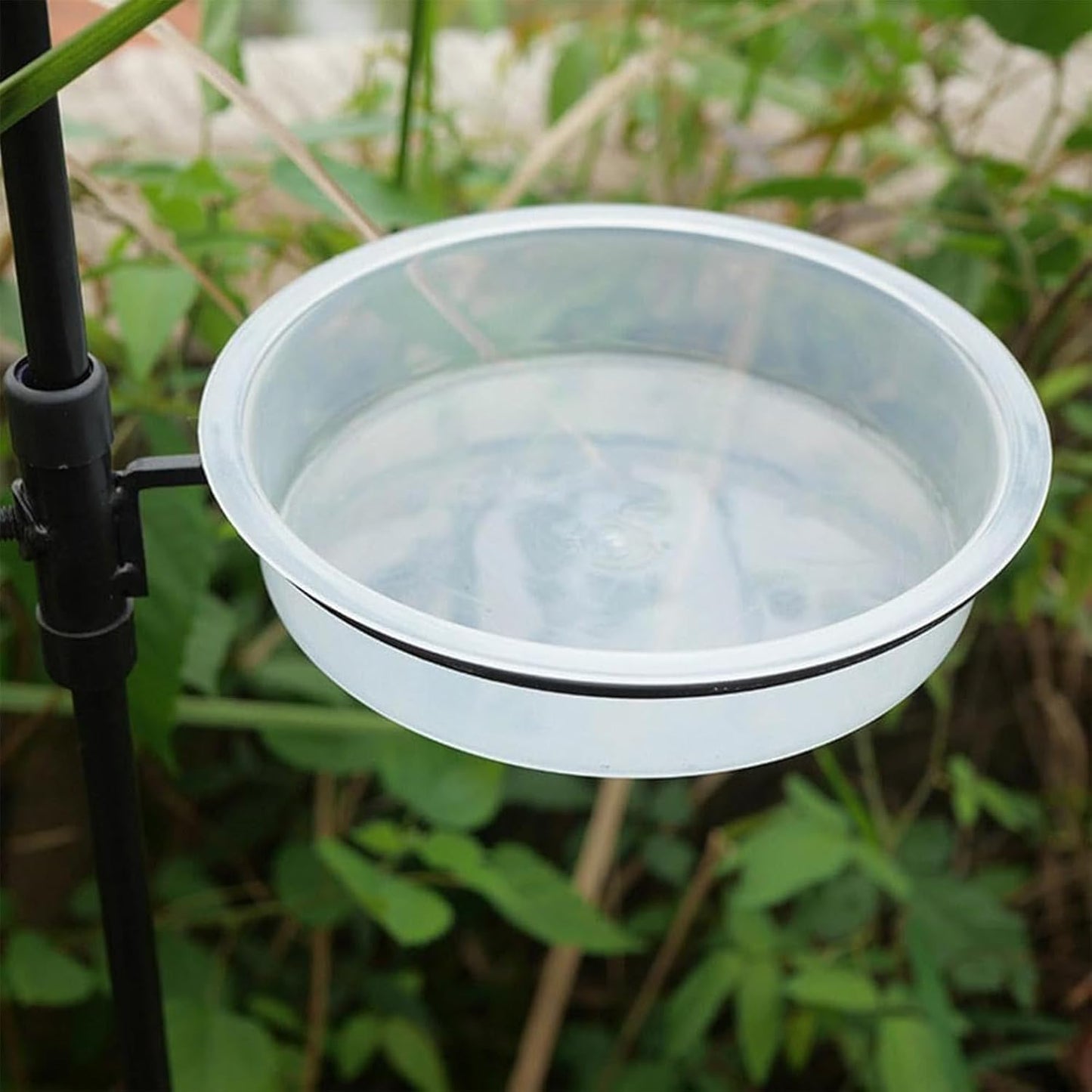 Round Bird Feeder, Water Feeding Tray, Replacement Dish Accessory for Sparrow Finch Lovebird Garden Park Courtyard Terrace Outdoor Deck Balcony Backyard Pet Bird Care Supplies