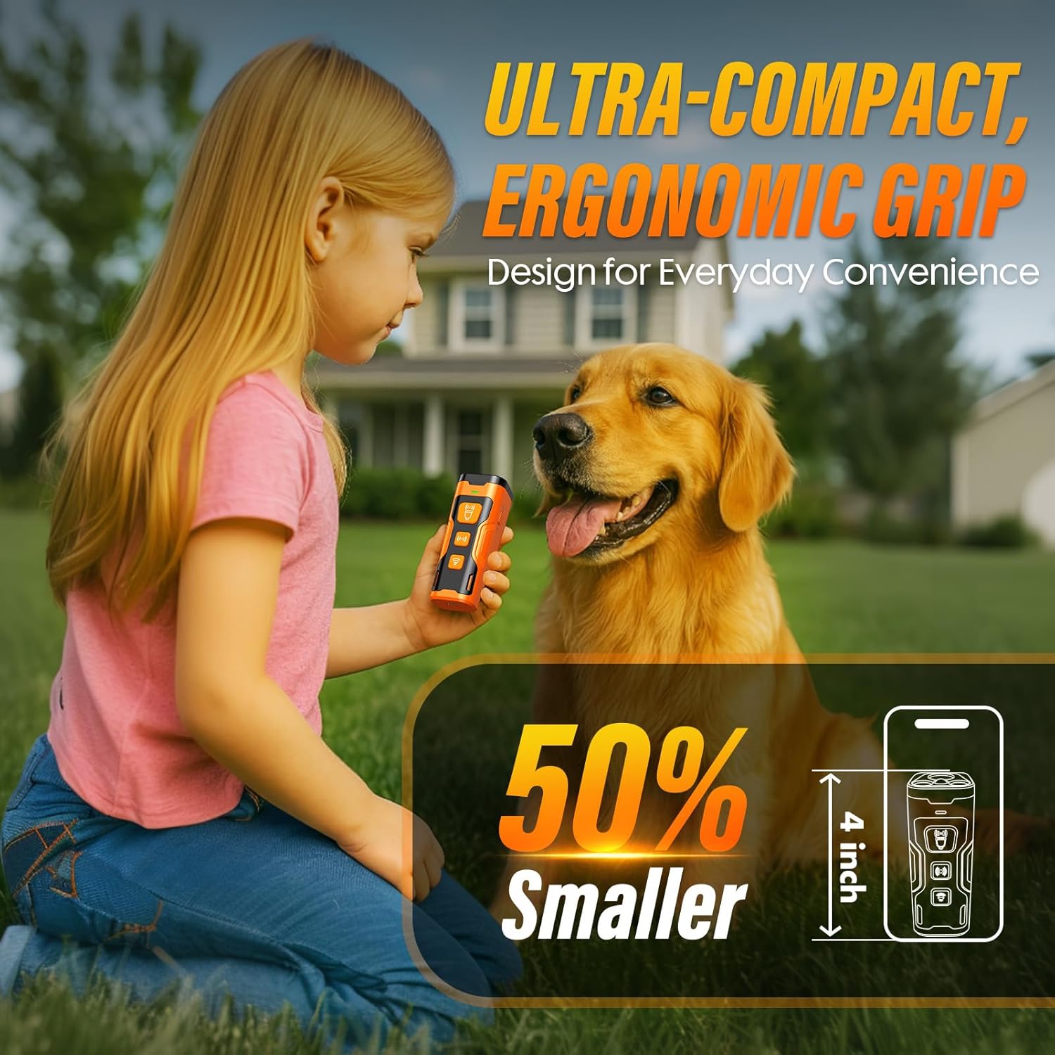 Dog Bark Deterrent Device, 3X Ultrasonic Anti Barking, 6 Training Mode