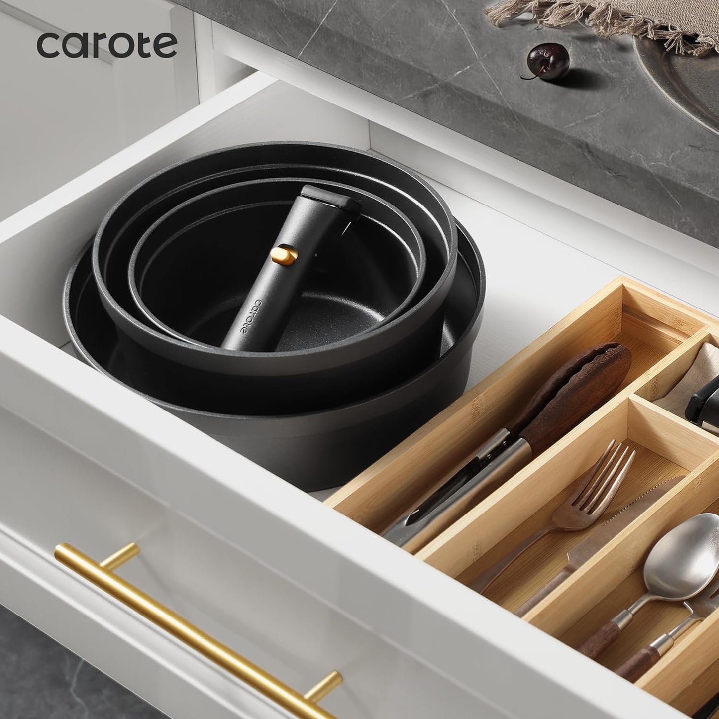 CAROTE 19pcs Pots and Pans Set Non Stick, Nonstick Cookware Set, Dishw