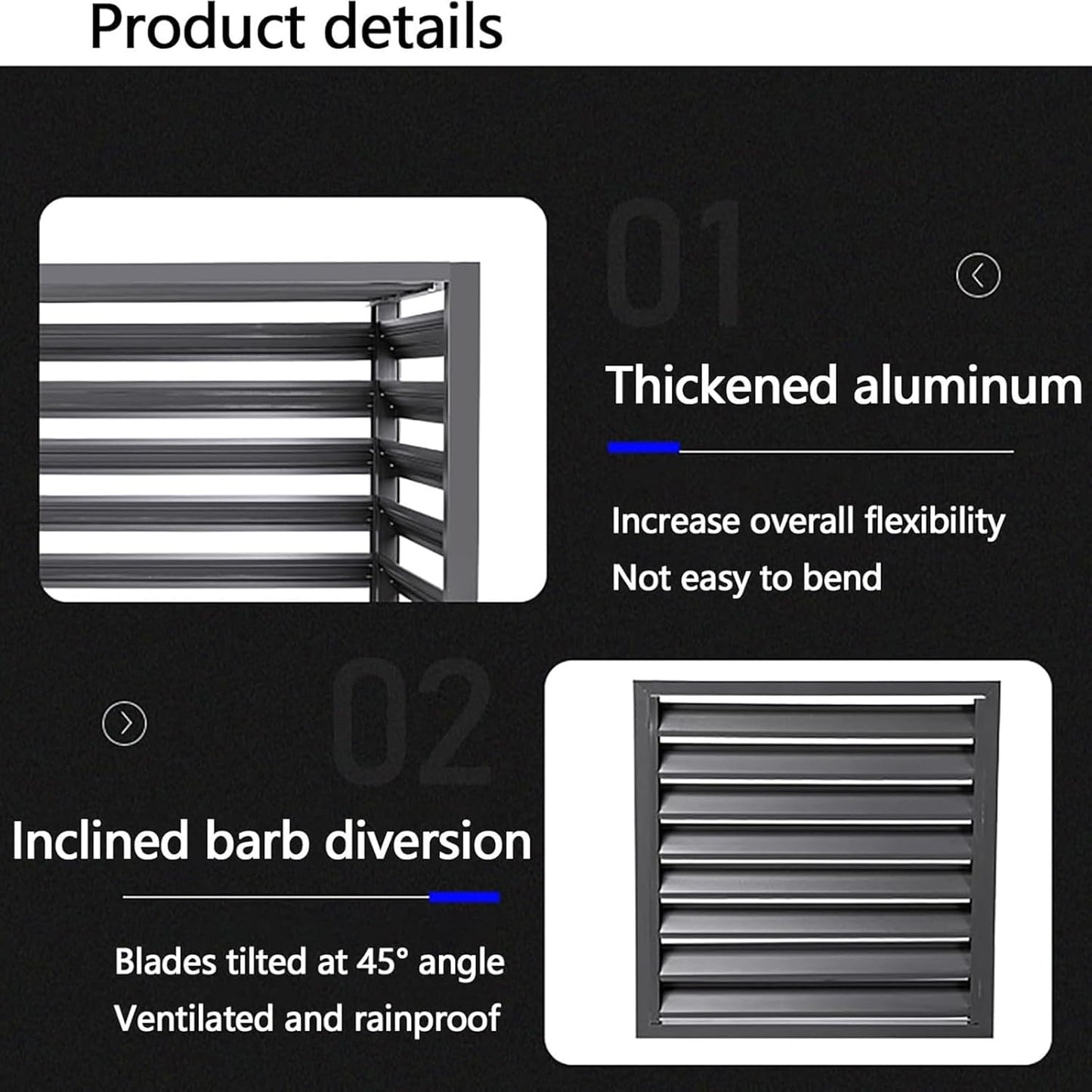 Air Conditioner Fence Aluminum Outdoor Condenser Protective Cover, Privacy Screen for Trash can Enclose Pool Equipment Plant Stand (White 100x50x70cm/39x20x28in)