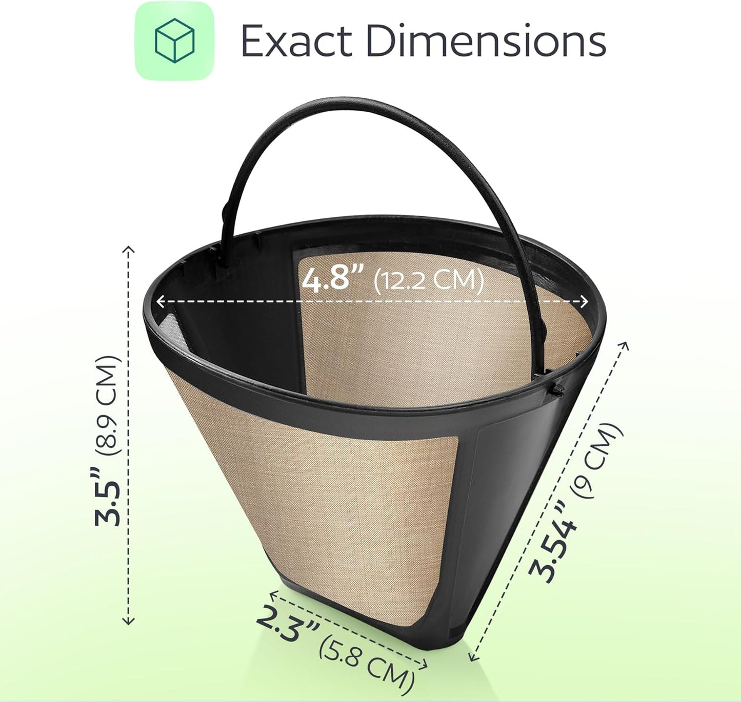 2-Pack #4 Reusable Permanent Cone Coffee Filters - Compatible with Cui