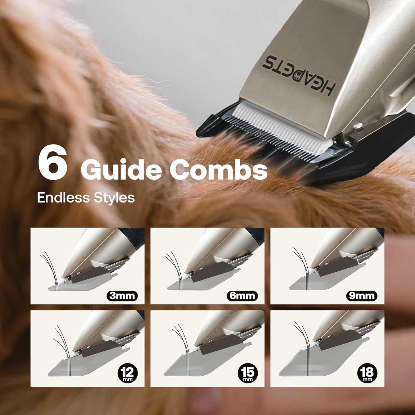 Dog Grooming Clippers, Low Noise, Electric Quiet, Adjustable Clipper C
