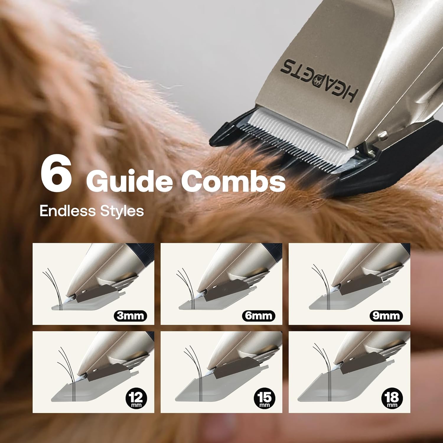 Dog Grooming Clippers, Low Noise, Electric Quiet, Adjustable Clipper C