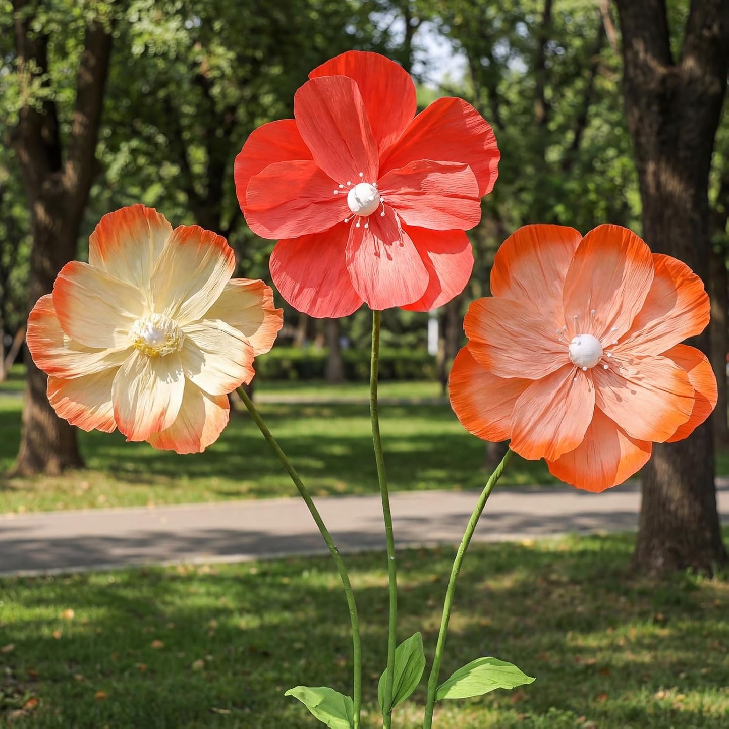 6.1ft Giant Artificial Flowers for Decoration Large Big Paper Flowers 